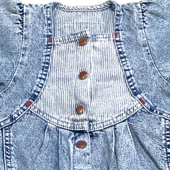 Vintage Little Levi's Acid Washed Denim Romper - Picture 2 of 15